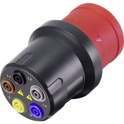 Voltcraft - VMA-3L 32 Adaptateur de mesure mâle cee 32 a 5 pôles - femelle 4 mm gris foncé, rouge
