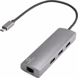 Renkforce RF-3374952 station d'accueil USB 2.0 Type-C Noir, Gris