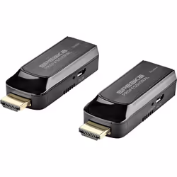 SpeaKa Professional SP-6773280, 1920 x 1080 pixels, Émetteur et récepteur AV, 50 m, Avec fil, Noir, HDCP