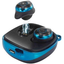 Renkforce RF-BTK-200 Écouteurs intra-auriculaires Bluetooth bleu noir micro-casque