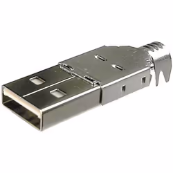Conrad TC-2524001, USB-A, Argent, Mâle, Droit, 100 pièce(s)