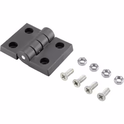 livraison 1 charnière en plastique 70 x 50 x 10 mm + 4 vis + 4 écrous fabricant et numéro du fabricant BasetechBT-1697229 don ...