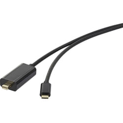 Renkforce - usb-c® / Mini-Display Câble adaptateur usb-c® mâle, Fiche mâle Mini DisplayPort 5.00 m noir RF-3421684 Câble