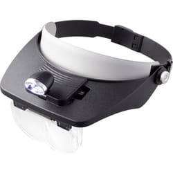 TOOLCRAFT TO-5137803 Loupe frontale avec éclairage LED Grossissement: 1.2 x, 1.8 x, 2.5 x, 3.5 x Lentille: (L x l) 102