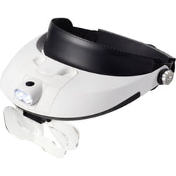 Toolcraft - Loupe frontale TO-5137806 avec éclairage led Grossissement: 1.0 x, 1.5 x, 2.0 x, 2.5 x, 3.5 x Lentille: (l x