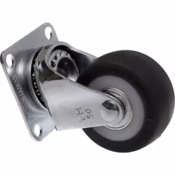Toolcraft TO-5137866 roulette de meuble Noir, Métallique 50 kg Élastomère thermoplastique (TPE) 5 cm 1 pièce(s)