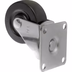 Toolcraft TO-5137884 roulette de meuble Noir, Métallique 50 kg Caoutchouc 5 cm 1 pièce(s)