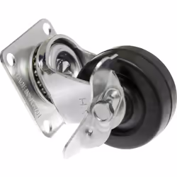 Toolcraft TO-5137887 roulette de meuble Noir, Métallique 50 kg Caoutchouc 5 cm 1 pièce(s)