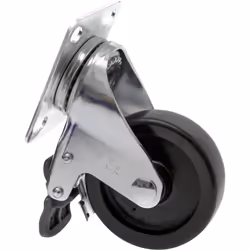 Toolcraft TO-5137905 roulette de meuble Noir, Métallique 70 kg 7,5 cm 1 pièce(s)