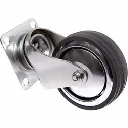 Toolcraft TO-5137911 roulette de meuble Noir, Chrome 70 kg Caoutchouc 8 cm 1 pièce(s)