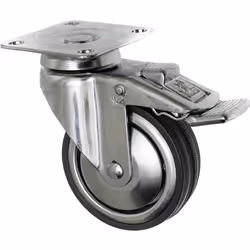 Toolcraft TO-5137914 roulette de meuble Chrome 70 kg Caoutchouc 8 cm 1 pièce(s)