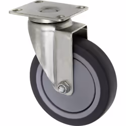 Toolcraft TO-5137917 roulette de meuble Noir, Métallique 65 kg Élastomère thermoplastique (TPE) 10 cm