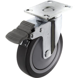 Toolcraft TO-5137920 roulette de meuble Noir, Chrome 65 kg Élastomère thermoplastique (TPE) 10 cm 1 pièce(s)