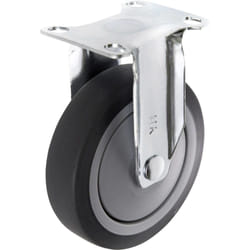 Toolcraft TO-5137923 roulette de meuble Noir, Chrome 65 kg Élastomère thermoplastique (TPE) 10 cm 1 pièce(s)