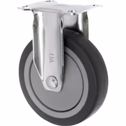 Toolcraft TO-5137923 roulette de meuble Noir, Chrome 65 kg Élastomère thermoplastique (TPE) 10 cm 1 pièce(s)