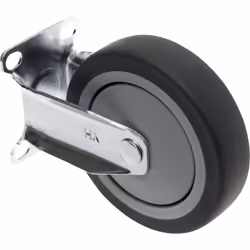 Toolcraft TO-5137923 roulette de meuble Noir, Chrome 65 kg Élastomère thermoplastique (TPE) 10 cm 1 pièce(s)