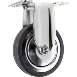 Toolcraft TO-5137932 roulette de meuble Noir, Chrome 80 kg Caoutchouc 10 cm 1 pièce(s)