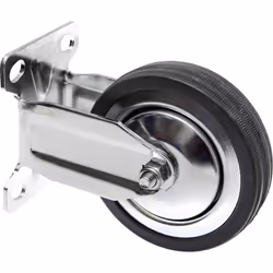 Toolcraft TO-5137932 roulette de meuble Noir, Chrome 80 kg Caoutchouc 10 cm 1 pièce(s)