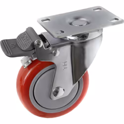 Toolcraft TO-5137956 roulette de meuble Métallique, Rouge 125 kg 10 cm 1 pièce(s)