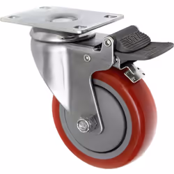 Toolcraft TO-5137956 roulette de meuble Métallique, Rouge 125 kg 10 cm 1 pièce(s)