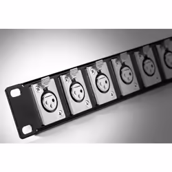 enquête Panneau avant avec 1 U spécialement conçu pour les prises XLR, USB, BNC Support de module avec 12 ports Pour le monta ...