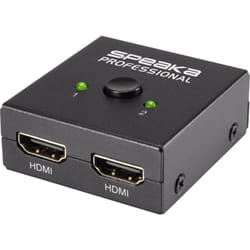 Speaka Professional - Switch hdmi SP-7141056 2 ports utilisable dans les deux sens 3840 x 2160 pixels