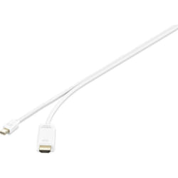 Renkforce RF-3697532 câble vidéo et adaptateur 0,5 m Mini DisplayPort HDMI Blanc