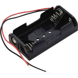 SN32 Support de pile 2x LR6 (aa) raccordement par fils (l x l x h) 57.6 x 31.2 x 15.2 mm - Takachi