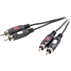 Câble audio Speaka 2x RCA 15 m SpeaKa Professional SP-7869764 [2x Cinch-RCA mâle - 2x Cinch-RCA mâle] 1.50 m noir  CABLE -