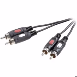 Câble audio Speaka 2x RCA 25 m SpeaKa Professional SP-7869768 [2x Cinch-RCA mâle - 2x Cinch-RCA mâle] 2.50 m noir