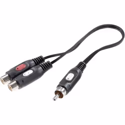 SpeaKa Professional SP-7869820 Cinch-RCA audio Adaptateur Y [1x Cinch-RCA mâle - 2x Cinch-RCA femelle] noir
