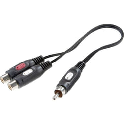 SpeaKa Professional SP-7869820 Cinch-RCA audio Adaptateur Y [1x Cinch-RCA mâle - 2x Cinch-RCA femelle] noir
