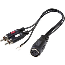 Speaka Professional - SP-7869832 Cinch-RCA / connexion din audio Adaptateur y [1x din femelle 5 pôles - 2x Cinch-RCA mâle
