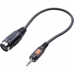 SpeaKa Professional SP-7869840, 3,5mm, Mâle, DIN (5-pin), Femelle, 0,2 m, Noir