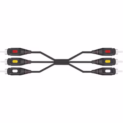 SpeaKa Professional SP-7869868 câble video composite 10 m 3 x RCA Noir