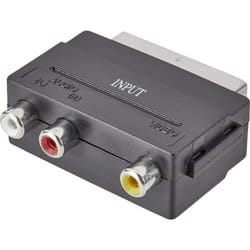 Speaka Professional - SP-7869904 Cinch-RCA / péritel Adaptateur [3x Cinch-RCA femelle - 1x péritel mâle] noir R841481