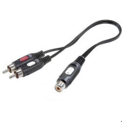 SpeaKa Professional SP-7869924 Cinch-RCA audio Adaptateur Y [2x Cinch-RCA mâle - 1x Cinch-RCA femelle] noir