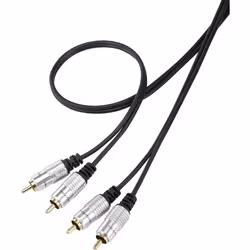 SpeaKa Professional SP-7870148, 2 x RCA, Mâle, 2 x RCA, Mâle, 1,5 m, Noir