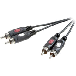 Câble audio Speaka 2x rca 5 m Speaka Professional SP-7870196 [2x Cinch-RCA mâle - 2x Cinch-RCA mâle] 5.00 m noir R843101