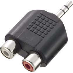 SpeaKa Professional SP-7870248 changeur de genre de câble 3.5 mm 2 x RCA Noir