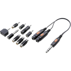 SpeaKa Professional SP-7870280 changeur de genre de câble 6.3mm/6.3mm/3.5mm/3.5mm/3.5mm/3.5mm/3.5mm/RCA/RCA/RCA 2x 6.3mm/3.5mm/2x 3.5mm/3.5mm/6.3mm/3.5mm/RCA/RCA/RCA/RCA Noir