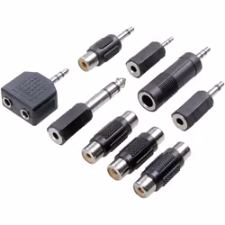SpeaKa Professional SP-7870280 changeur de genre de câble 6.3mm/6.3mm/3.5mm/3.5mm/3.5mm/3.5mm/3.5mm/RCA/RCA/RCA 2x 6.3mm/3.5mm/2x 3.5mm/3.5mm/6.3mm/3.5mm/RCA/RCA/RCA/RCA Noir