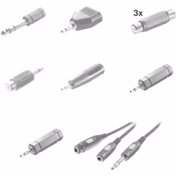 SpeaKa Professional SP-7870280 changeur de genre de câble 6.3mm/6.3mm/3.5mm/3.5mm/3.5mm/3.5mm/3.5mm/RCA/RCA/RCA 2x 6.3mm/3.5mm/2x 3.5mm/3.5mm/6.3mm/3.5mm/RCA/RCA/RCA/RCA Noir - Vue supplémentaire 4