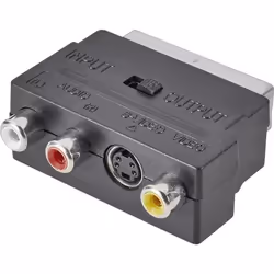 Adaptateur TV écran SpeaKa Professional SP-7870344 [1x péritel mâle - 3x Cinch-RCA femelle S vidéo femelle] noir avec