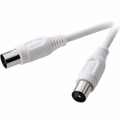 Câble de raccordement SpeaKa Professional SP-7870396 [1x antenne mâle 75 Ω - 1x antenne femelle 75 Ω] 1.50 m blanc