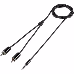 SpeaKa Professional SP-7870484, 2 x RCA, Mâle, 3,5mm, Mâle, 1,5 m, Noir