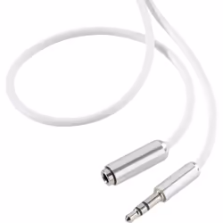 SpeaKa Professional SP-7870516, 3,5mm, Mâle, 3,5mm, Femelle, 0,5 m, Blanc