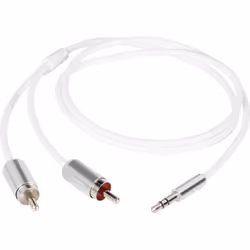 SpeaKa Professional SP-7870524 câble audio 1,5 m 2 x RCA 3,5mm Aluminium, Blanc