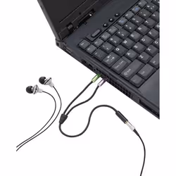 SpeaKa Professional SP-7870576 câble audio 0,21 m 2 x 3.5mm 3,5mm Noir