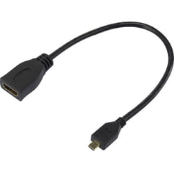 Speaka Professional - SP-7870588 hdmi Adaptateur [1x hdmi mâle d Micro - 1x hdmi femelle] noir contacts dorés 20.00 cm